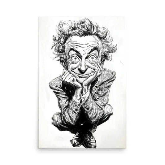 Caricature of Richard Feynman Poster - 24″×36″