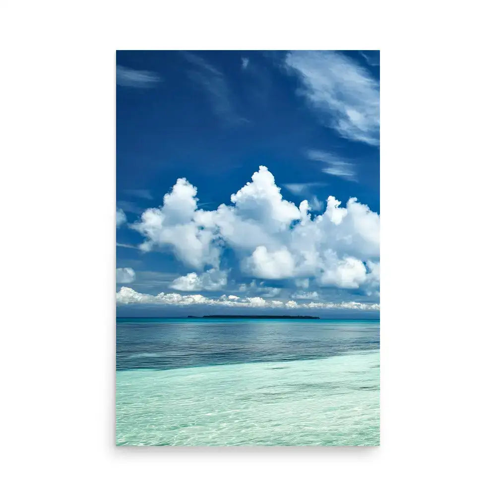 Panorama of a Tropical Beach Poster - All 3 Parts