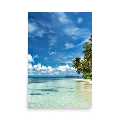 Panorama of a Tropical Beach Poster - All 3 Parts