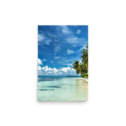 Panorama of a Tropical Beach Poster - Middle Part of 3 - 12″×18″