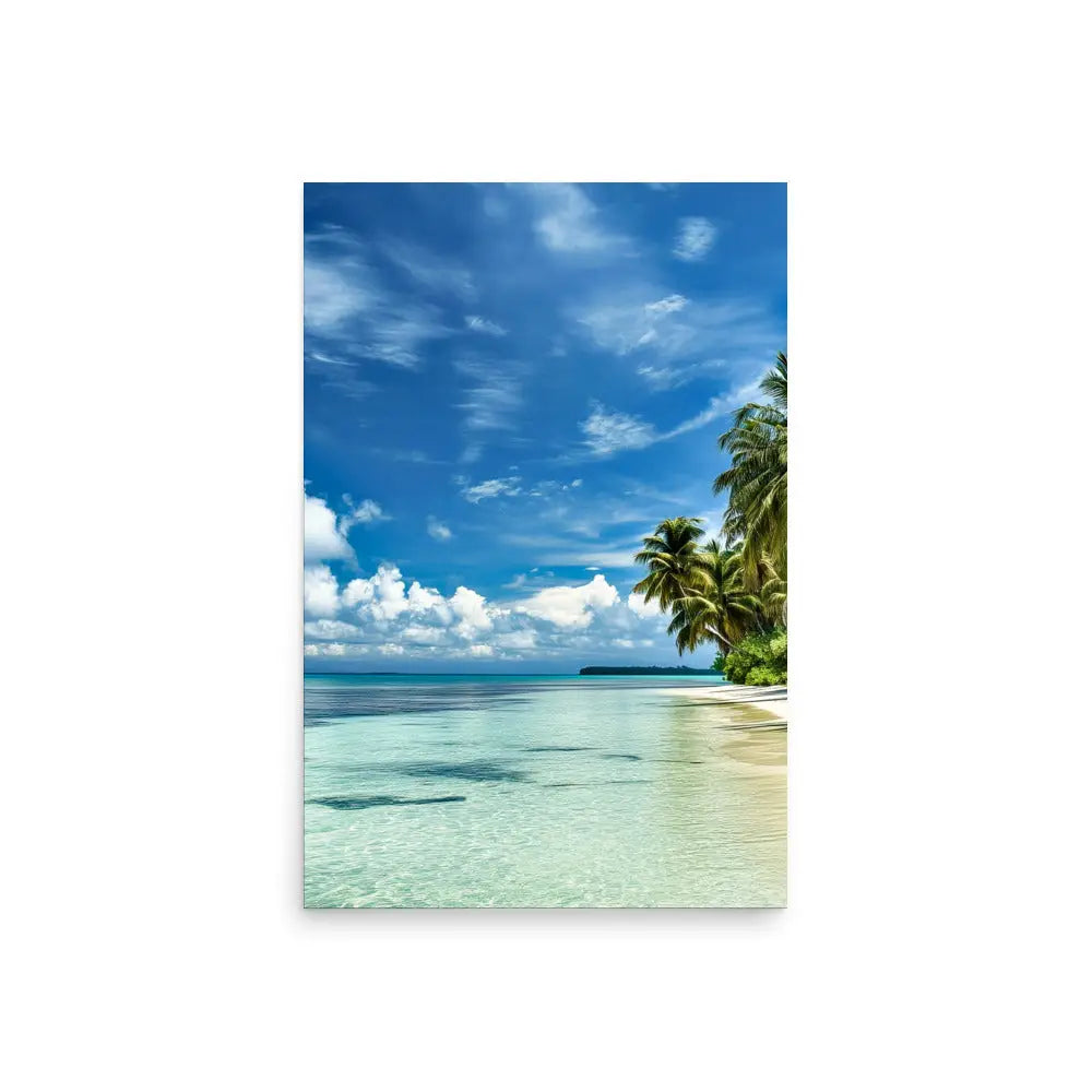 Panorama of a Tropical Beach Poster - Middle Part of 3 - 20″×30″